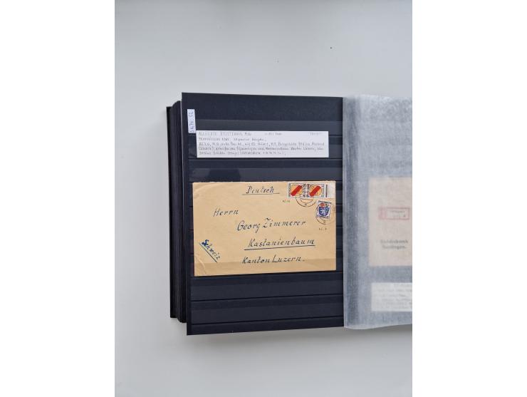 SIGMARINGEN: 1823/2000 (ca.), Heimatssammlung &nbsp;in 14 Steckbüchern, mit einigen hundert Briefen, Karten und Ganzsachen (v