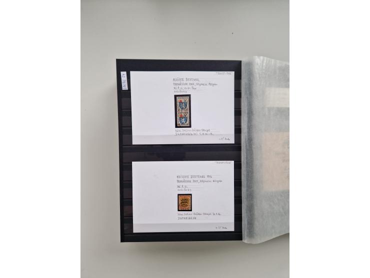 SIGMARINGEN: 1823/2000 (ca.), Heimatssammlung &nbsp;in 14 Steckbüchern, mit einigen hundert Briefen, Karten und Ganzsachen (v