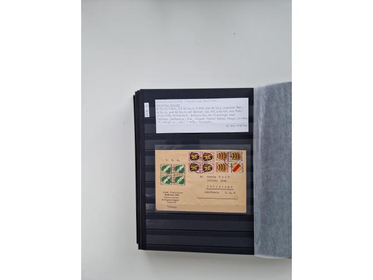 SIGMARINGEN: 1823/2000 (ca.), Heimatssammlung &nbsp;in 14 Steckbüchern, mit einigen hundert Briefen, Karten und Ganzsachen (v