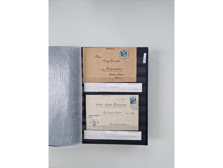 SIGMARINGEN: 1823/2000 (ca.), Heimatssammlung &nbsp;in 14 Steckbüchern, mit einigen hundert Briefen, Karten und Ganzsachen (v