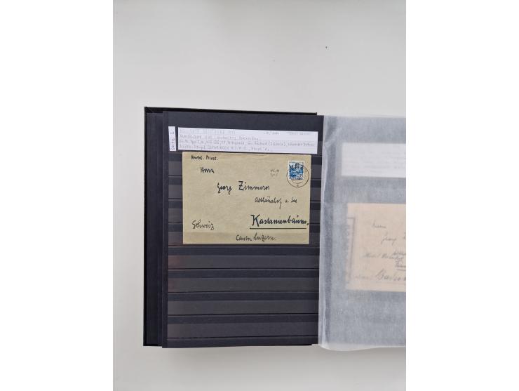 SIGMARINGEN: 1823/2000 (ca.), Heimatssammlung &nbsp;in 14 Steckbüchern, mit einigen hundert Briefen, Karten und Ganzsachen (v