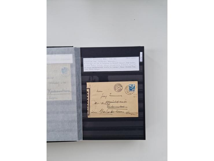 SIGMARINGEN: 1823/2000 (ca.), Heimatssammlung &nbsp;in 14 Steckbüchern, mit einigen hundert Briefen, Karten und Ganzsachen (v