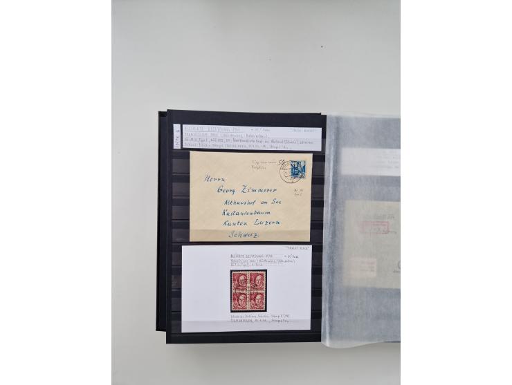 SIGMARINGEN: 1823/2000 (ca.), Heimatssammlung &nbsp;in 14 Steckbüchern, mit einigen hundert Briefen, Karten und Ganzsachen (v