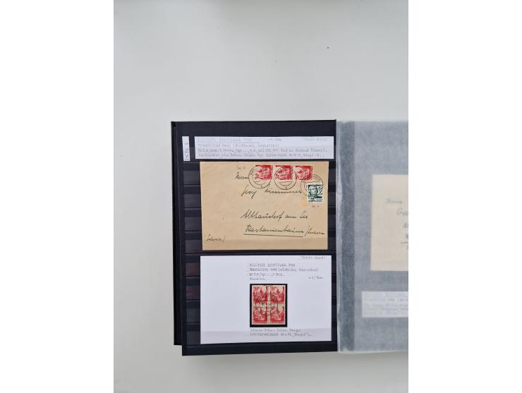 SIGMARINGEN: 1823/2000 (ca.), Heimatssammlung &nbsp;in 14 Steckbüchern, mit einigen hundert Briefen, Karten und Ganzsachen (v