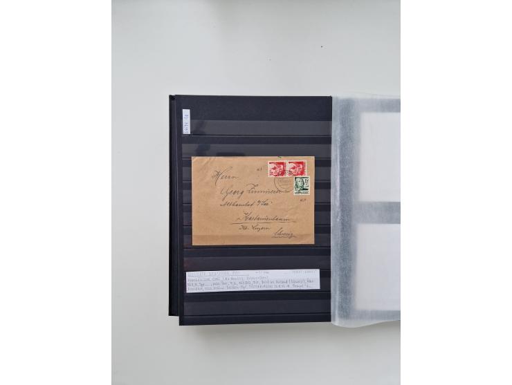 SIGMARINGEN: 1823/2000 (ca.), Heimatssammlung &nbsp;in 14 Steckbüchern, mit einigen hundert Briefen, Karten und Ganzsachen (v