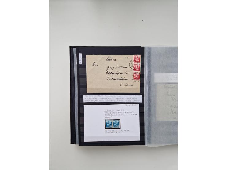 SIGMARINGEN: 1823/2000 (ca.), Heimatssammlung &nbsp;in 14 Steckbüchern, mit einigen hundert Briefen, Karten und Ganzsachen (v