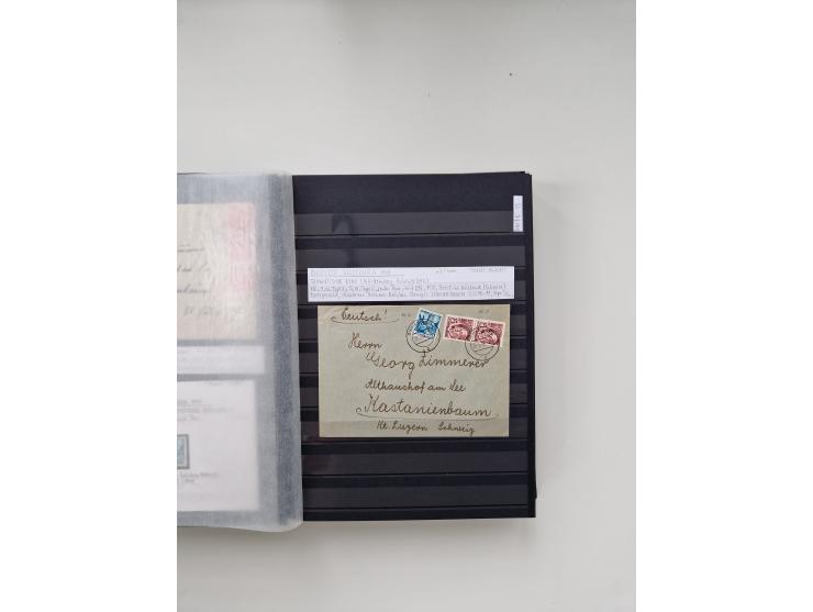 SIGMARINGEN: 1823/2000 (ca.), Heimatssammlung &nbsp;in 14 Steckbüchern, mit einigen hundert Briefen, Karten und Ganzsachen (v