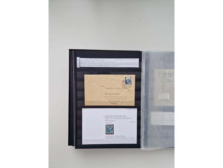 SIGMARINGEN: 1823/2000 (ca.), Heimatssammlung &nbsp;in 14 Steckbüchern, mit einigen hundert Briefen, Karten und Ganzsachen (v