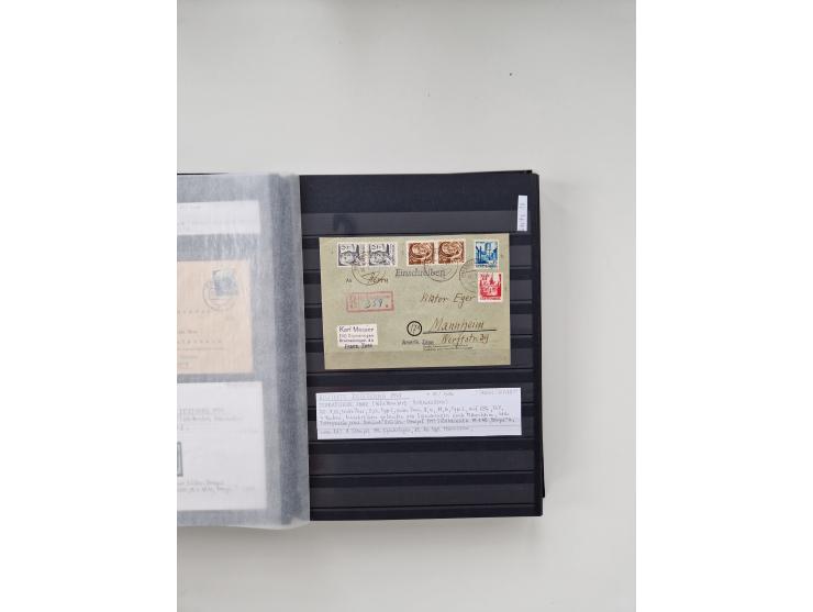 SIGMARINGEN: 1823/2000 (ca.), Heimatssammlung &nbsp;in 14 Steckbüchern, mit einigen hundert Briefen, Karten und Ganzsachen (v