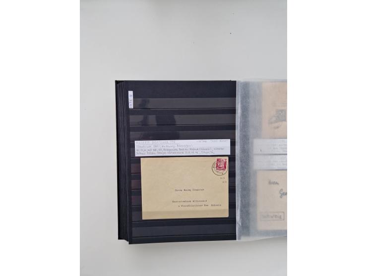 SIGMARINGEN: 1823/2000 (ca.), Heimatssammlung &nbsp;in 14 Steckbüchern, mit einigen hundert Briefen, Karten und Ganzsachen (v