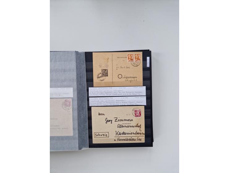 SIGMARINGEN: 1823/2000 (ca.), Heimatssammlung &nbsp;in 14 Steckbüchern, mit einigen hundert Briefen, Karten und Ganzsachen (v