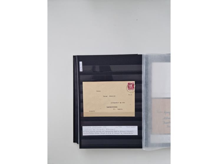 SIGMARINGEN: 1823/2000 (ca.), Heimatssammlung &nbsp;in 14 Steckbüchern, mit einigen hundert Briefen, Karten und Ganzsachen (v