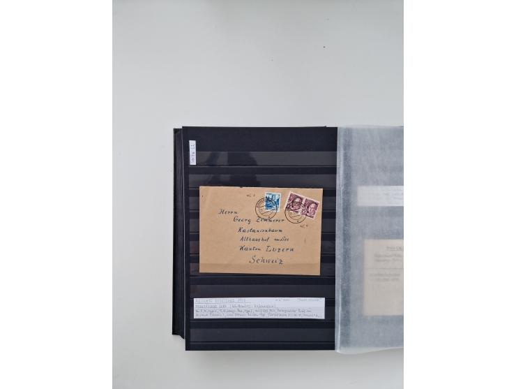 SIGMARINGEN: 1823/2000 (ca.), Heimatssammlung &nbsp;in 14 Steckbüchern, mit einigen hundert Briefen, Karten und Ganzsachen (v