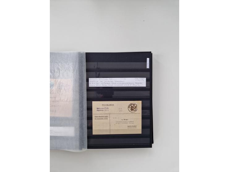 SIGMARINGEN: 1823/2000 (ca.), Heimatssammlung &nbsp;in 14 Steckbüchern, mit einigen hundert Briefen, Karten und Ganzsachen (v