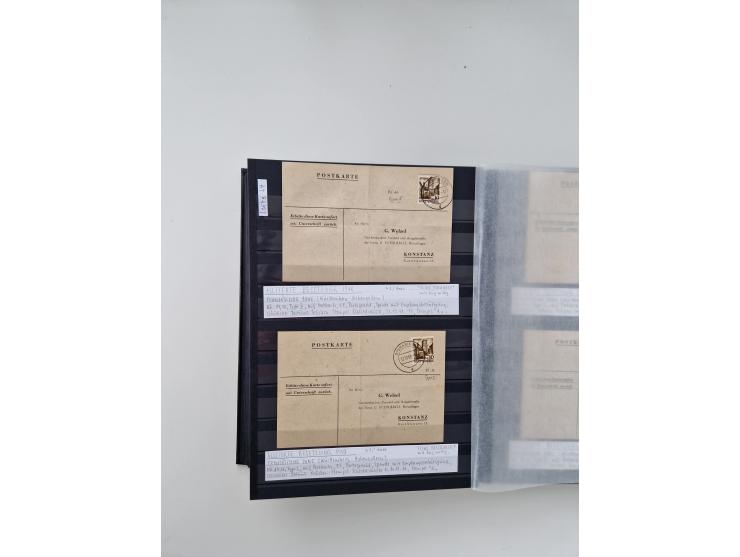 SIGMARINGEN: 1823/2000 (ca.), Heimatssammlung &nbsp;in 14 Steckbüchern, mit einigen hundert Briefen, Karten und Ganzsachen (v