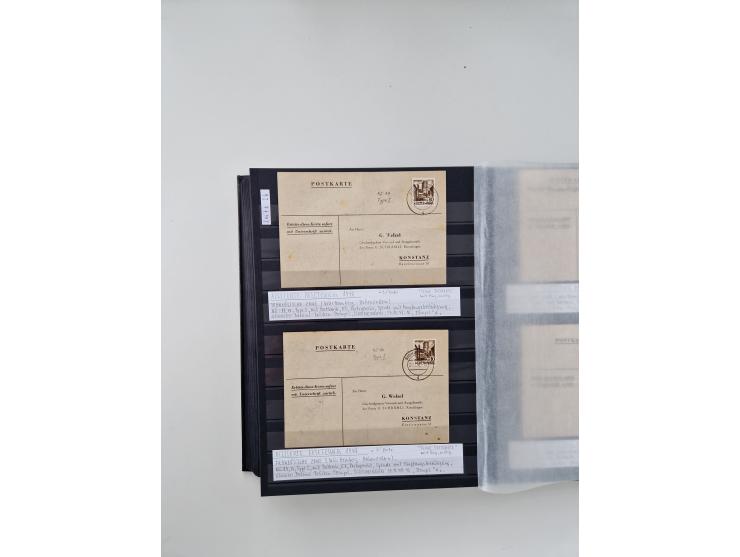 SIGMARINGEN: 1823/2000 (ca.), Heimatssammlung &nbsp;in 14 Steckbüchern, mit einigen hundert Briefen, Karten und Ganzsachen (v