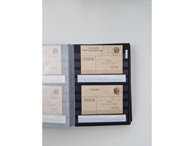 SIGMARINGEN: 1823/2000 (ca.), Heimatssammlung &nbsp;in 14 Steckbüchern, mit einigen hundert Briefen, Karten und Ganzsachen (v