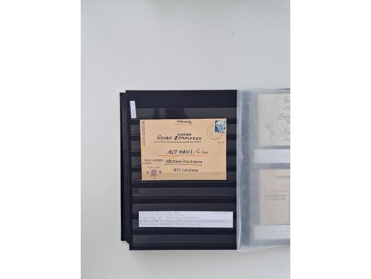 SIGMARINGEN: 1823/2000 (ca.), Heimatssammlung &nbsp;in 14 Steckbüchern, mit einigen hundert Briefen, Karten und Ganzsachen (v