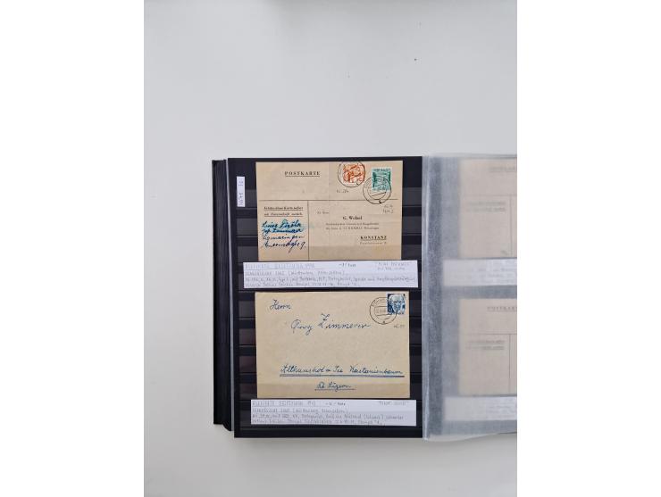 SIGMARINGEN: 1823/2000 (ca.), Heimatssammlung &nbsp;in 14 Steckbüchern, mit einigen hundert Briefen, Karten und Ganzsachen (v