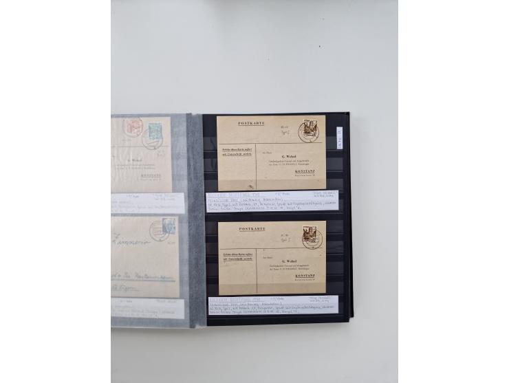 SIGMARINGEN: 1823/2000 (ca.), Heimatssammlung &nbsp;in 14 Steckbüchern, mit einigen hundert Briefen, Karten und Ganzsachen (v