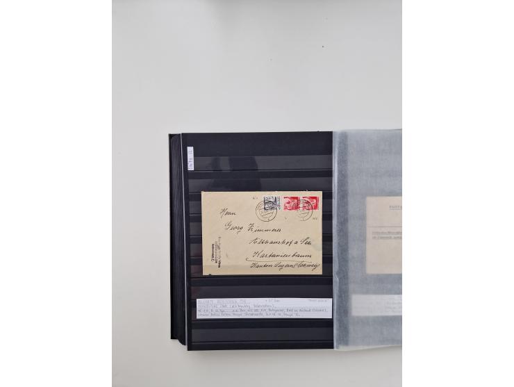 SIGMARINGEN: 1823/2000 (ca.), Heimatssammlung &nbsp;in 14 Steckbüchern, mit einigen hundert Briefen, Karten und Ganzsachen (v