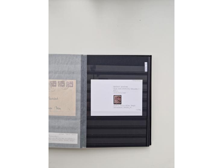 SIGMARINGEN: 1823/2000 (ca.), Heimatssammlung &nbsp;in 14 Steckbüchern, mit einigen hundert Briefen, Karten und Ganzsachen (v