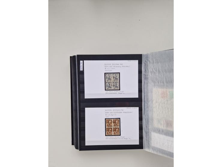 SIGMARINGEN: 1823/2000 (ca.), Heimatssammlung &nbsp;in 14 Steckbüchern, mit einigen hundert Briefen, Karten und Ganzsachen (v