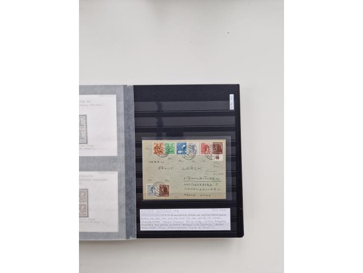 SIGMARINGEN: 1823/2000 (ca.), Heimatssammlung &nbsp;in 14 Steckbüchern, mit einigen hundert Briefen, Karten und Ganzsachen (v