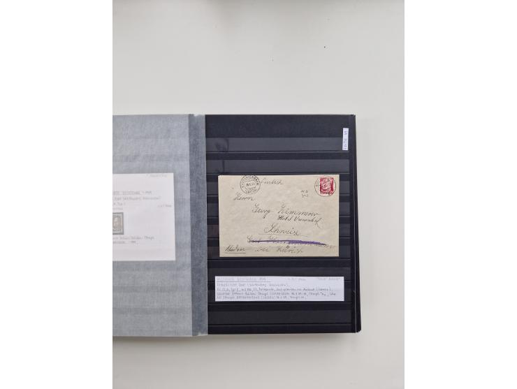 SIGMARINGEN: 1823/2000 (ca.), Heimatssammlung &nbsp;in 14 Steckbüchern, mit einigen hundert Briefen, Karten und Ganzsachen (v