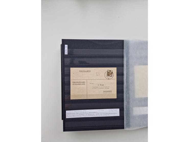 SIGMARINGEN: 1823/2000 (ca.), Heimatssammlung &nbsp;in 14 Steckbüchern, mit einigen hundert Briefen, Karten und Ganzsachen (v