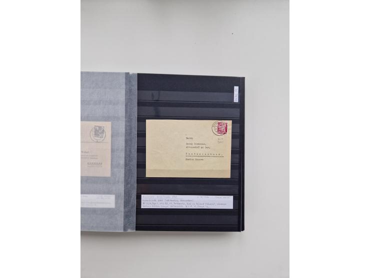 SIGMARINGEN: 1823/2000 (ca.), Heimatssammlung &nbsp;in 14 Steckbüchern, mit einigen hundert Briefen, Karten und Ganzsachen (v