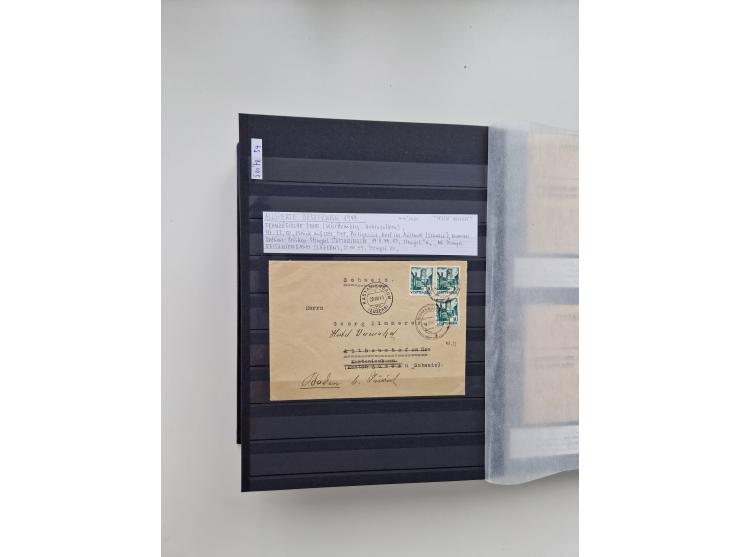 SIGMARINGEN: 1823/2000 (ca.), Heimatssammlung &nbsp;in 14 Steckbüchern, mit einigen hundert Briefen, Karten und Ganzsachen (v