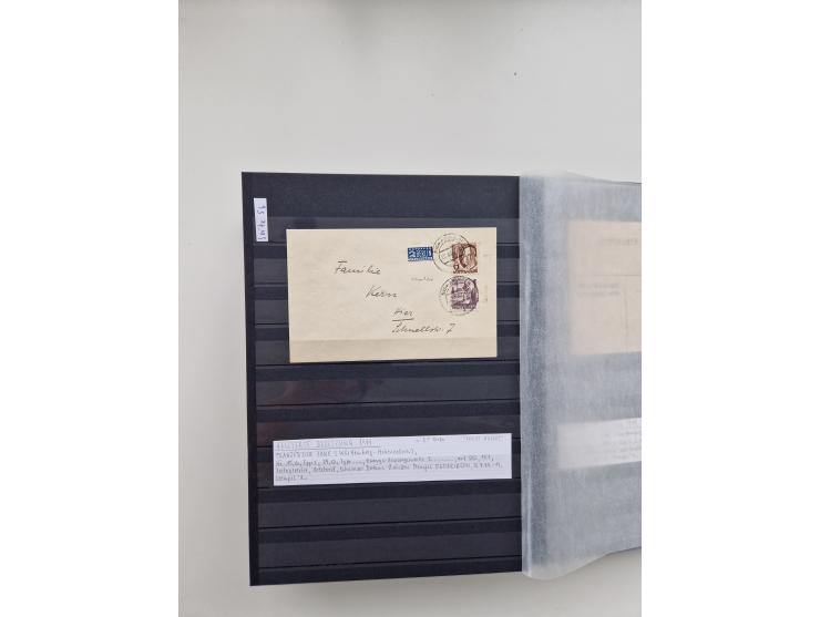 SIGMARINGEN: 1823/2000 (ca.), Heimatssammlung &nbsp;in 14 Steckbüchern, mit einigen hundert Briefen, Karten und Ganzsachen (v