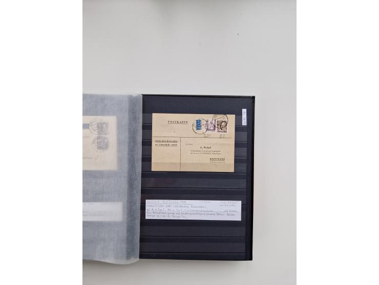 SIGMARINGEN: 1823/2000 (ca.), Heimatssammlung &nbsp;in 14 Steckbüchern, mit einigen hundert Briefen, Karten und Ganzsachen (v