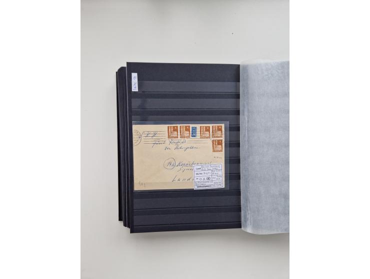 SIGMARINGEN: 1823/2000 (ca.), Heimatssammlung &nbsp;in 14 Steckbüchern, mit einigen hundert Briefen, Karten und Ganzsachen (v