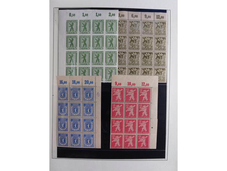 1945/49, meist postfrische gestempelte Sammlung mit einigen signiert Werten bei den Farben und Postmeister-Zähnungen, dabei u