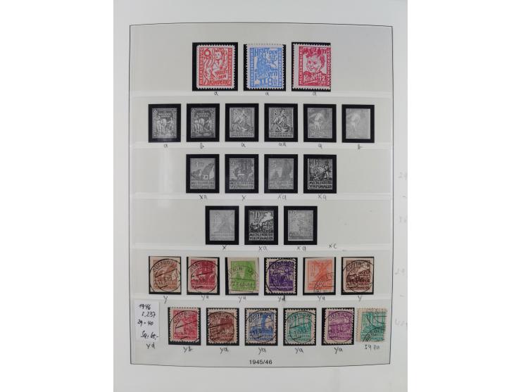 1945/49, meist postfrische gestempelte Sammlung mit einigen signiert Werten bei den Farben und Postmeister-Zähnungen, dabei u