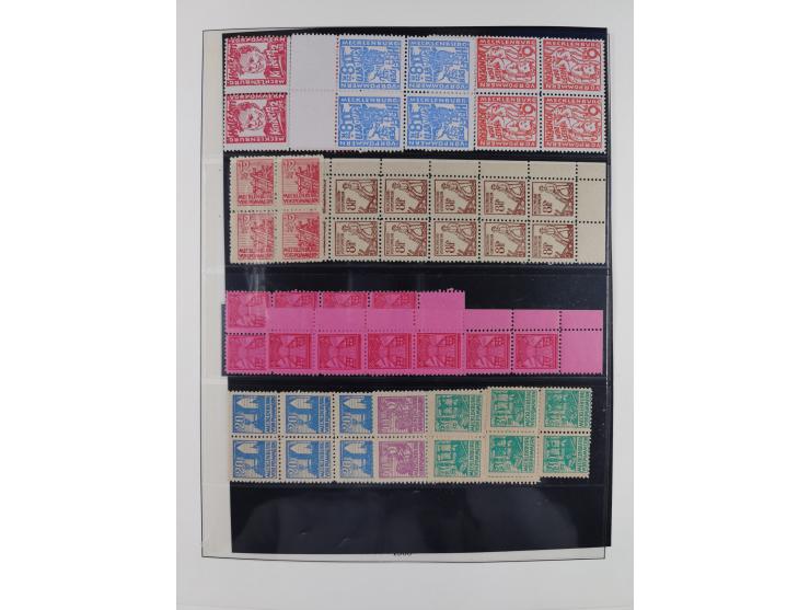 1945/49, meist postfrische gestempelte Sammlung mit einigen signiert Werten bei den Farben und Postmeister-Zähnungen, dabei u