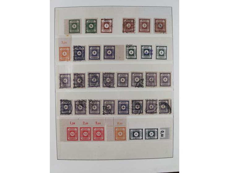 1945/49, meist postfrische gestempelte Sammlung mit einigen signiert Werten bei den Farben und Postmeister-Zähnungen, dabei u