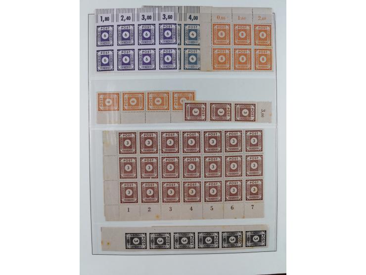 1945/49, meist postfrische gestempelte Sammlung mit einigen signiert Werten bei den Farben und Postmeister-Zähnungen, dabei u