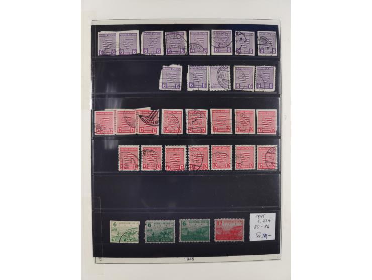 1945/49, meist postfrische gestempelte Sammlung mit einigen signiert Werten bei den Farben und Postmeister-Zähnungen, dabei u