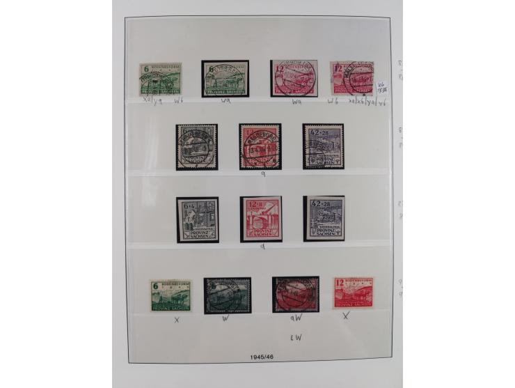 1945/49, meist postfrische gestempelte Sammlung mit einigen signiert Werten bei den Farben und Postmeister-Zähnungen, dabei u