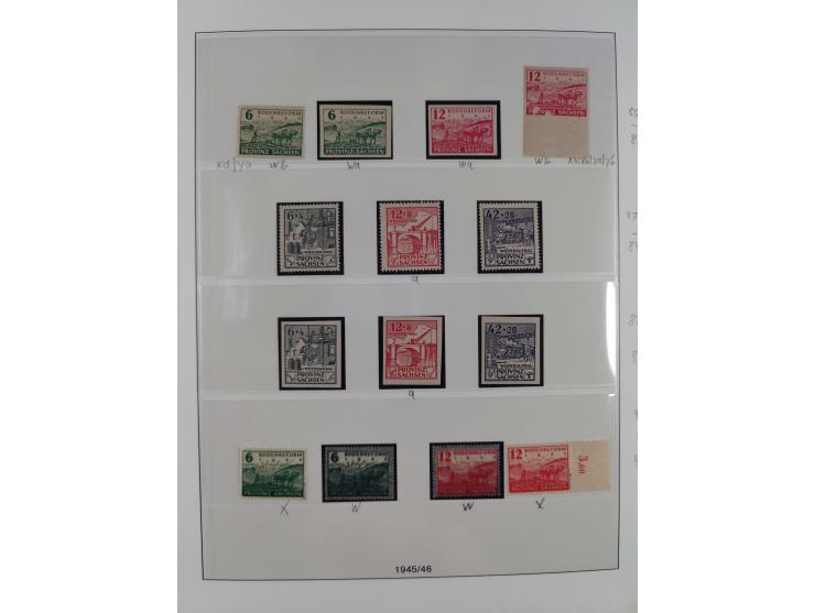 1945/49, meist postfrische gestempelte Sammlung mit einigen signiert Werten bei den Farben und Postmeister-Zähnungen, dabei u