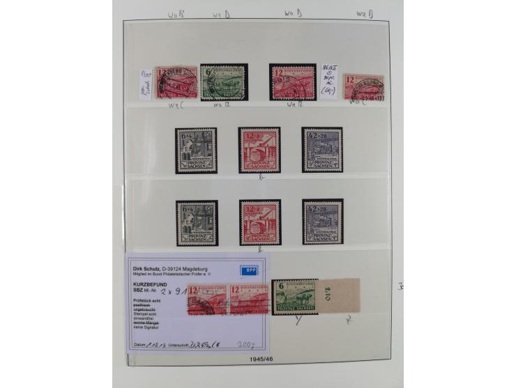 1945/49, meist postfrische gestempelte Sammlung mit einigen signiert Werten bei den Farben und Postmeister-Zähnungen, dabei u
