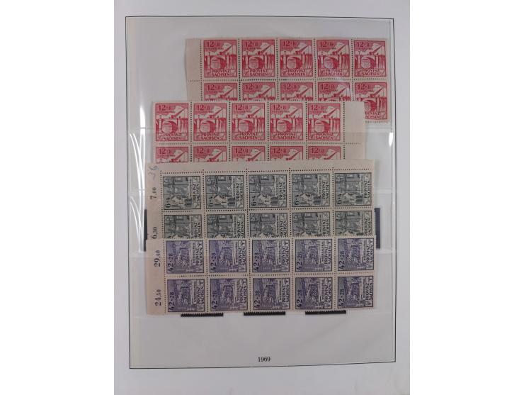 1945/49, meist postfrische gestempelte Sammlung mit einigen signiert Werten bei den Farben und Postmeister-Zähnungen, dabei u