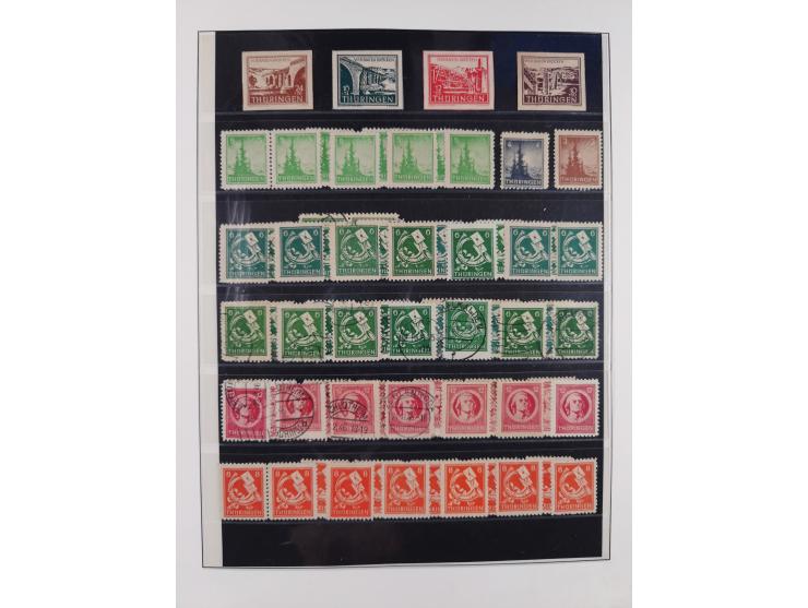 1945/49, meist postfrische gestempelte Sammlung mit einigen signiert Werten bei den Farben und Postmeister-Zähnungen, dabei u