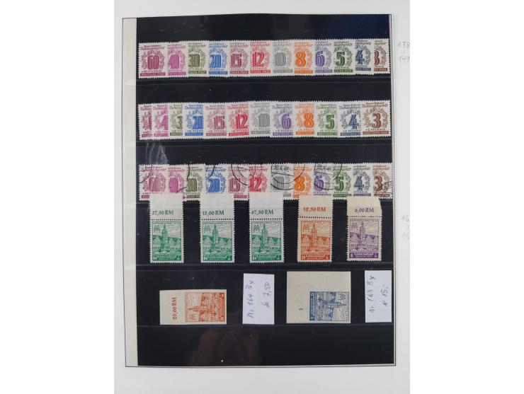 1945/49, meist postfrische gestempelte Sammlung mit einigen signiert Werten bei den Farben und Postmeister-Zähnungen, dabei u