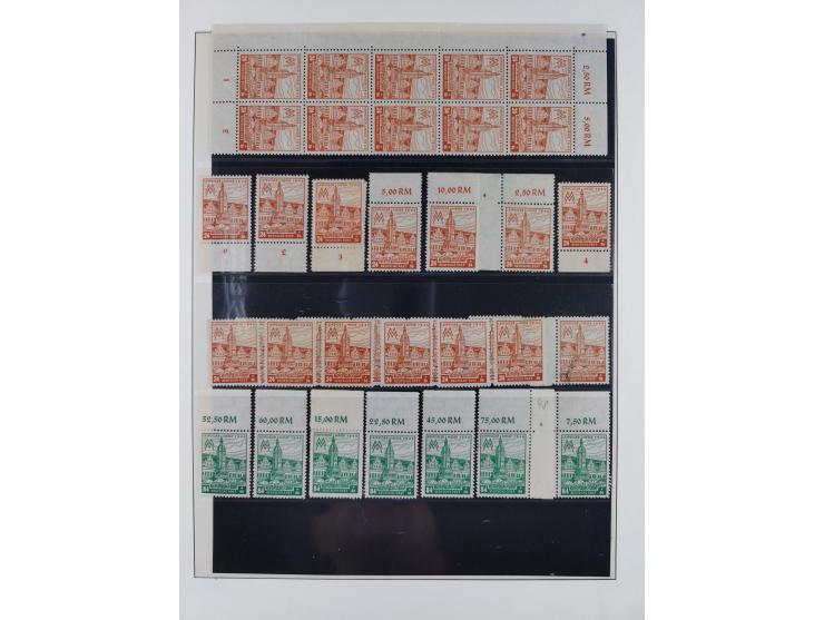 1945/49, meist postfrische gestempelte Sammlung mit einigen signiert Werten bei den Farben und Postmeister-Zähnungen, dabei u