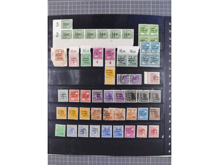 1945/49, meist postfrische gestempelte Sammlung mit einigen signiert Werten bei den Farben und Postmeister-Zähnungen, dabei u