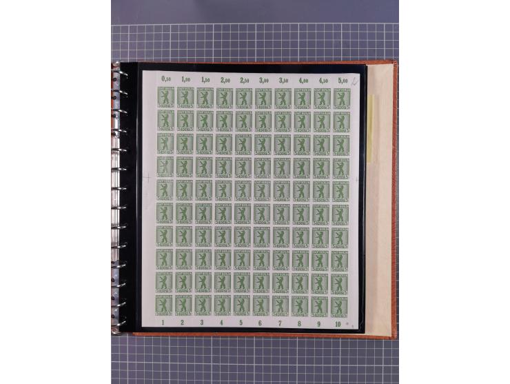 1945/49, meist postfrische gestempelte Sammlung mit einigen signiert Werten bei den Farben und Postmeister-Zähnungen, dabei u